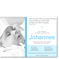 Taufeinladung: Jungen