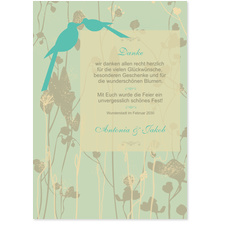 Edle Vogelhochzeit t�rkis
