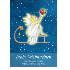 Engel mit Schlitten