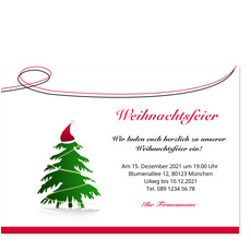 Weihnachtsbaum mit Mütze