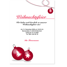 Rote Weihnachtskugeln 