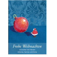 Weihnachtsmann mit Kugel
