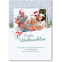Winterlandschaft mit Schneemann