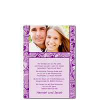 Hochzeitseinladung: Violett