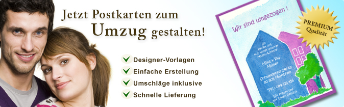 Umzugspostkarte, Umzugspostkarten