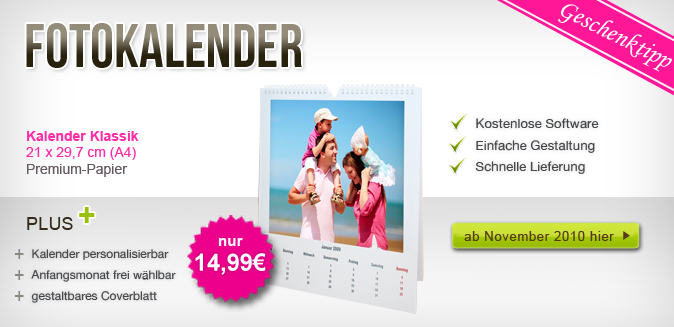 Kalender jetzt gestalten und online bestellen.