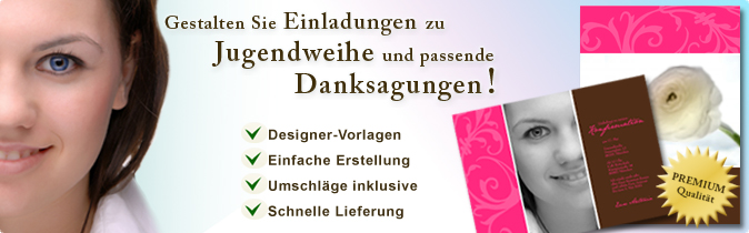 Einladungskarten zur Jugendweihe gestalten