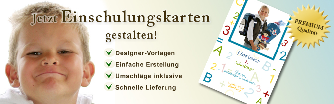 Einladungskarte zur Einschulung