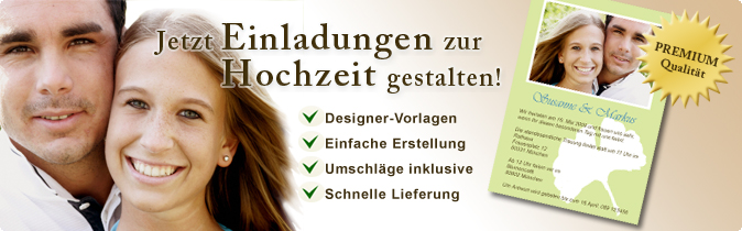 Einladungskarten zur  Hochzeit