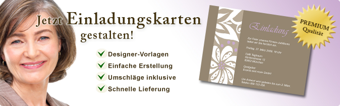 Einladungen gestalten