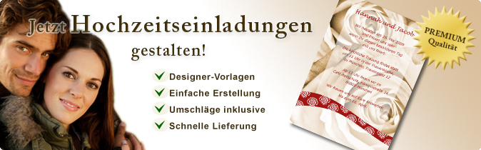 Zur Hochzeit eine Einladung als Karte versenden