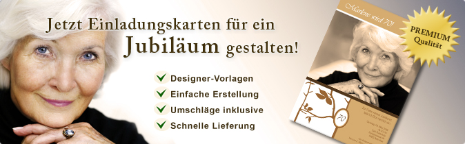 Jubil�um Einladung, Einladungen Jubil�um