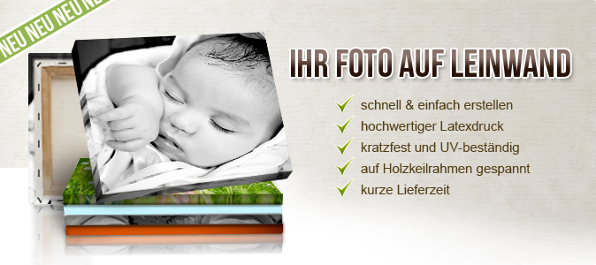Foto Leinwand Druck bei wunderkarten.de