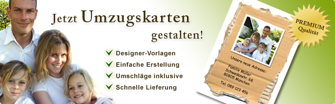 Umzug Postkarte, Umzugkarte, Umzugskarten