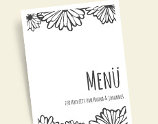 Menükarten Hochzeit Hochzeit Menükarten