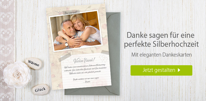 danksagungskarten silberhochzeit