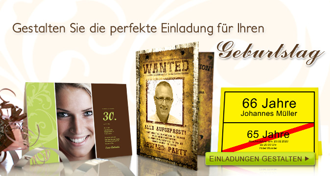 Einladungen zum Geburtstag