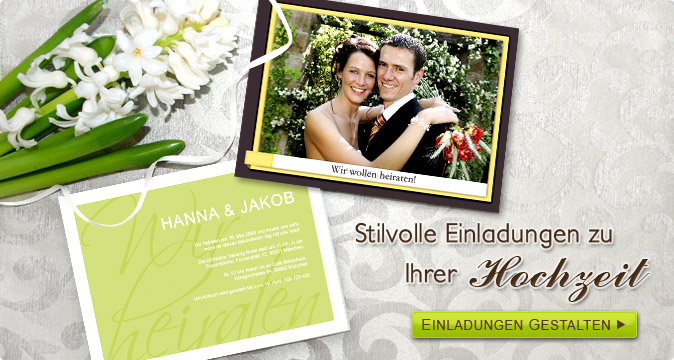 Einladungen zur Hochzeit