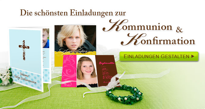 Konfirmation Kommunion Einladungen