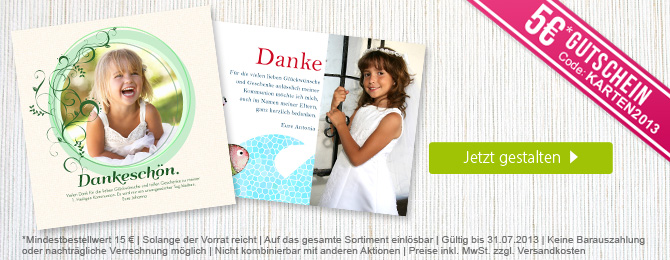 Dankeskarten Kommunion
