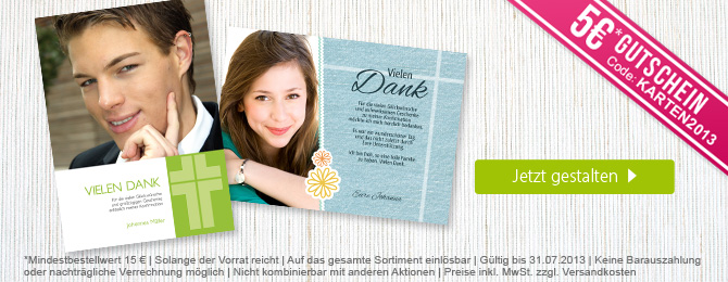 Dankeskarten Konfirmation
